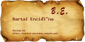 Bartal Enciána névjegykártya
